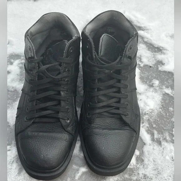 Dr. Martens Harris Black Leather Sneakers Size 10 - Picture 2 of 16